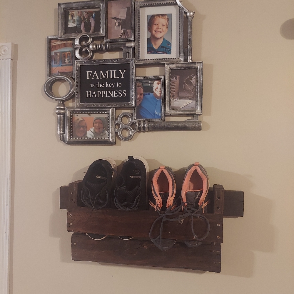 Handmade custom shoe racks set of 2 racks!